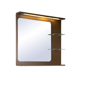 Огледало Анова 80 см. с вградено осветление и стъклени рафтове за баня - онлайн магазин за обзавеждане KERANOVA