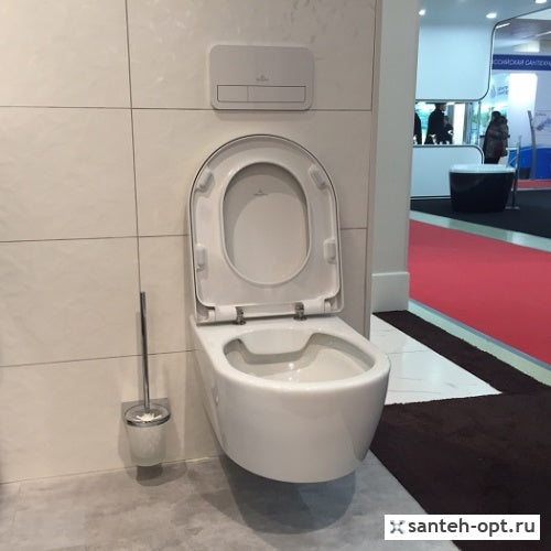 Rimless конзолна тоалетна Avento Direct Flush - Villeroy&Boch, овална висяща чиния, без ръб, плавно падащ капак, KERANOVA онлайн магазин
