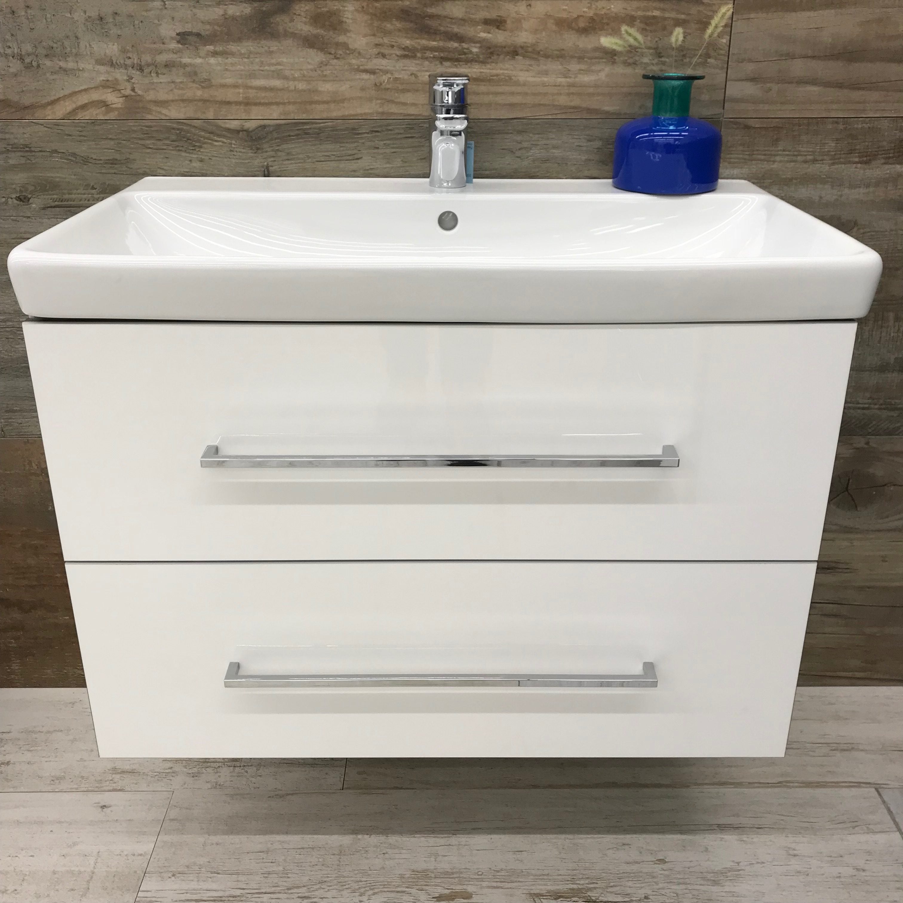 шкаф с мивка Avento 65 White - Villeroy & Boch бял гланц, две чекмеджета с soft close, мебелна мивка 65x47 см, онлайн магазин KERANOVA