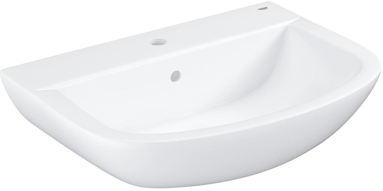 Мивка Bau Ceramic 65х47 см. бяла керамична мивка за баня с отвор за смесител Grohe 39420000 - онлайн магазин за обзавеждане KERANOVA