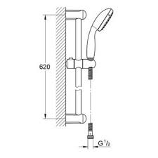 Grohe Bauedge промо пакет 3 в 1 – смесител за вана/душ с дръжка, стенно присъединяване и душ лайфлайн, KERANOVA онлайн магазин