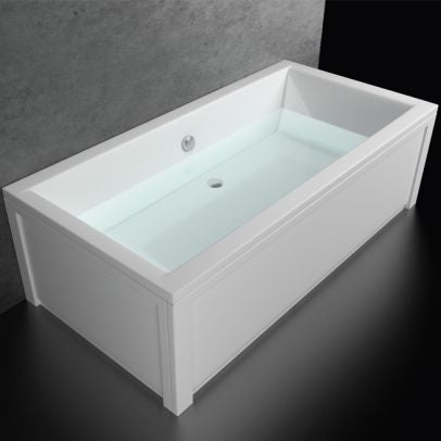 Хидромасажна вана Berlin Duo 180x80 см. от серия Смарагд, тесни бордове, PMMA/ABS/PMMA качество – онлайн магазин за обзавеждане за бани KERANOVA