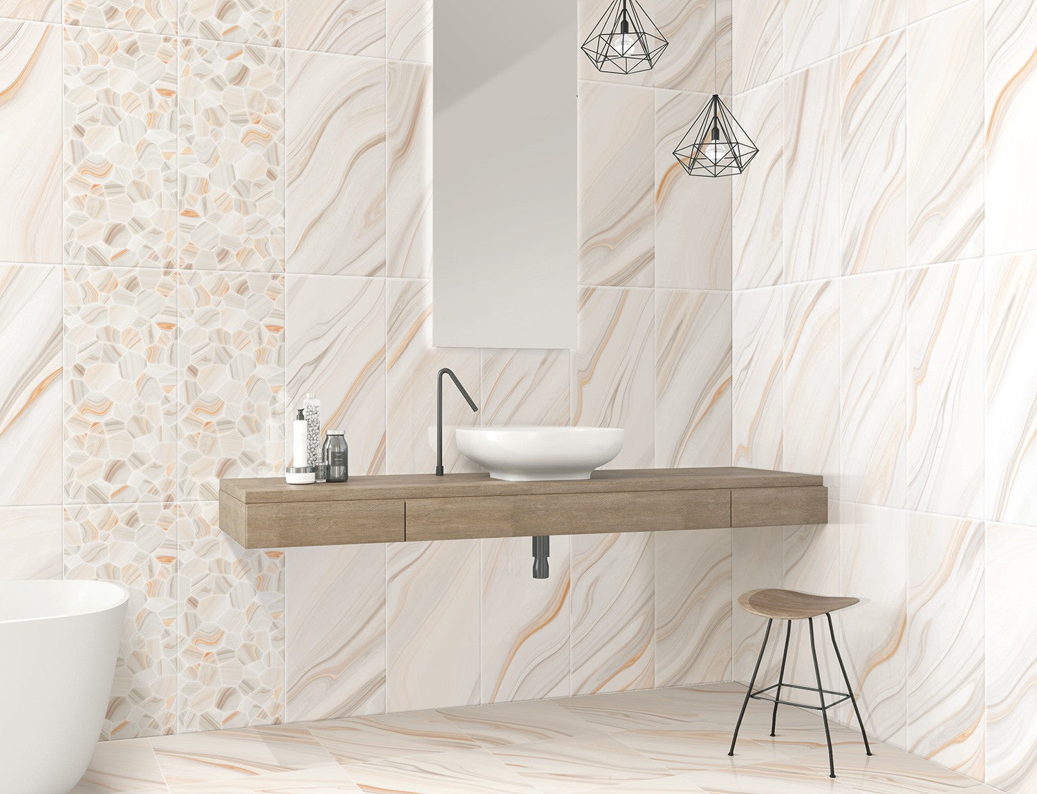 Баня Bella Beige 30x60 - Anka: гланцирани бежови плочки 30x60 в онлайн магазин за обзавеждане за бани KERANOVA