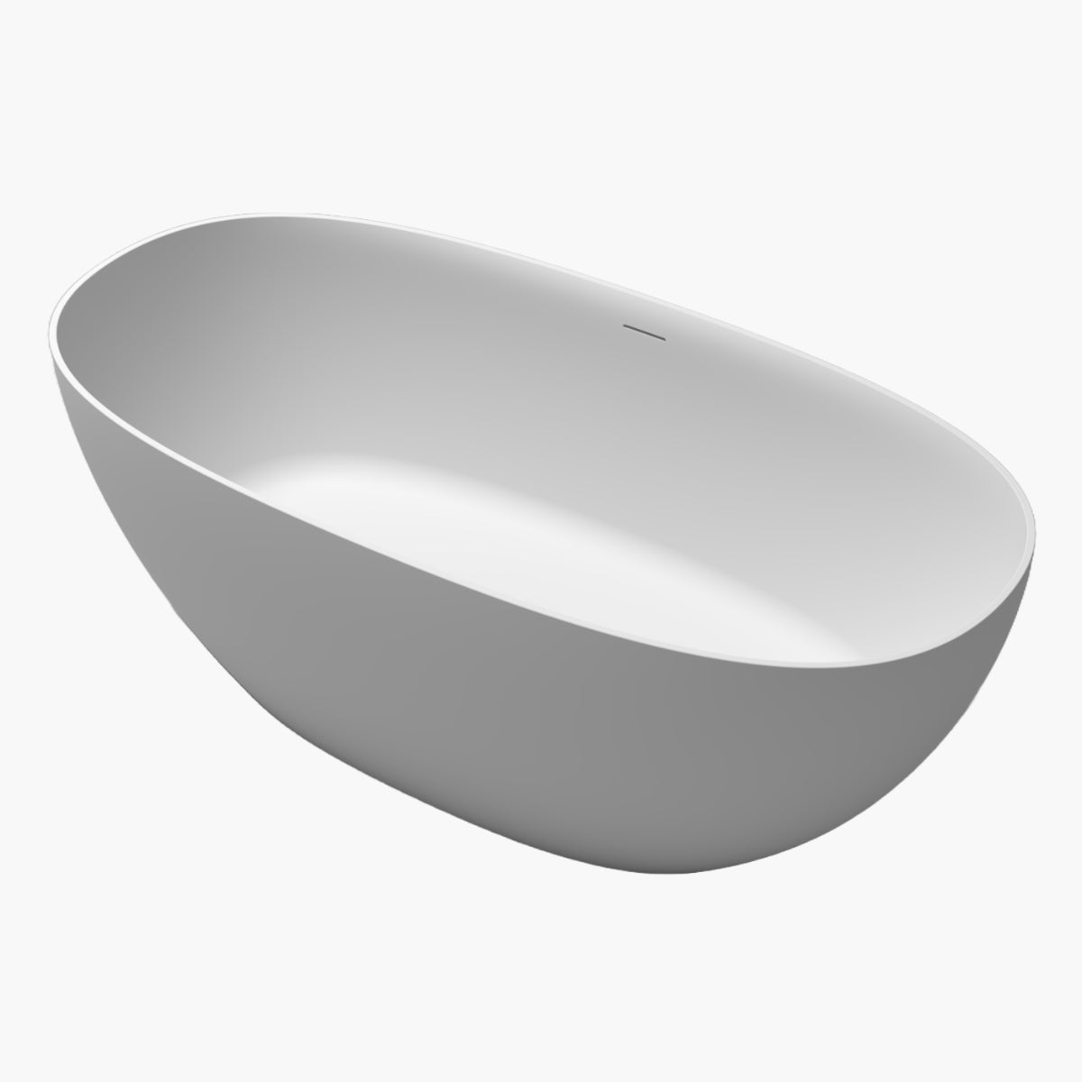 Свободно стояща вана Solidstone Bella Dona - 170х78 см и 180х82 см - бял мат, елегантна свободностояща вана от лят камък за баня - KERANOVA