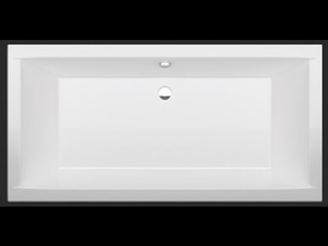 Хидромасажна вана Berlin Line 160x80 см. бяла правоъгълна вана с тънки бордове за онлайн магазин KERANOVA