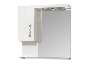 Bety 60 горен бял шкаф с огледало и рафт за баня, онлайн магазин за обзавеждане KERANOVA