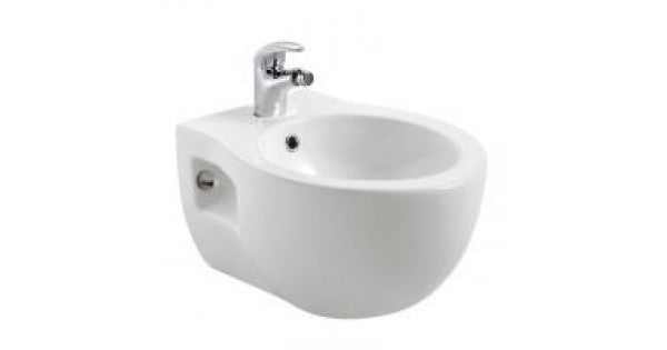 Конзолно биде Aphro за стенен монтаж, бял санитарен порцелан без смесител и сифон — онлайн магазин за обзавеждане KERANOVA