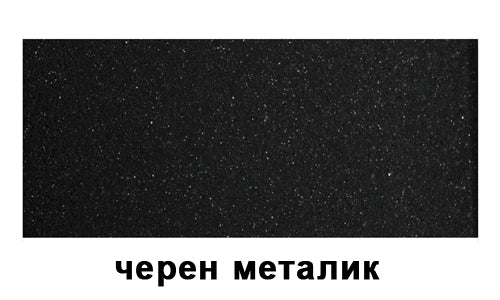Мивка от синтетичен гранит Radea - черен металик, корито 40x40 см, дълбочина 20 см, за шкаф 50 см - KERANOVA онлайн магазин