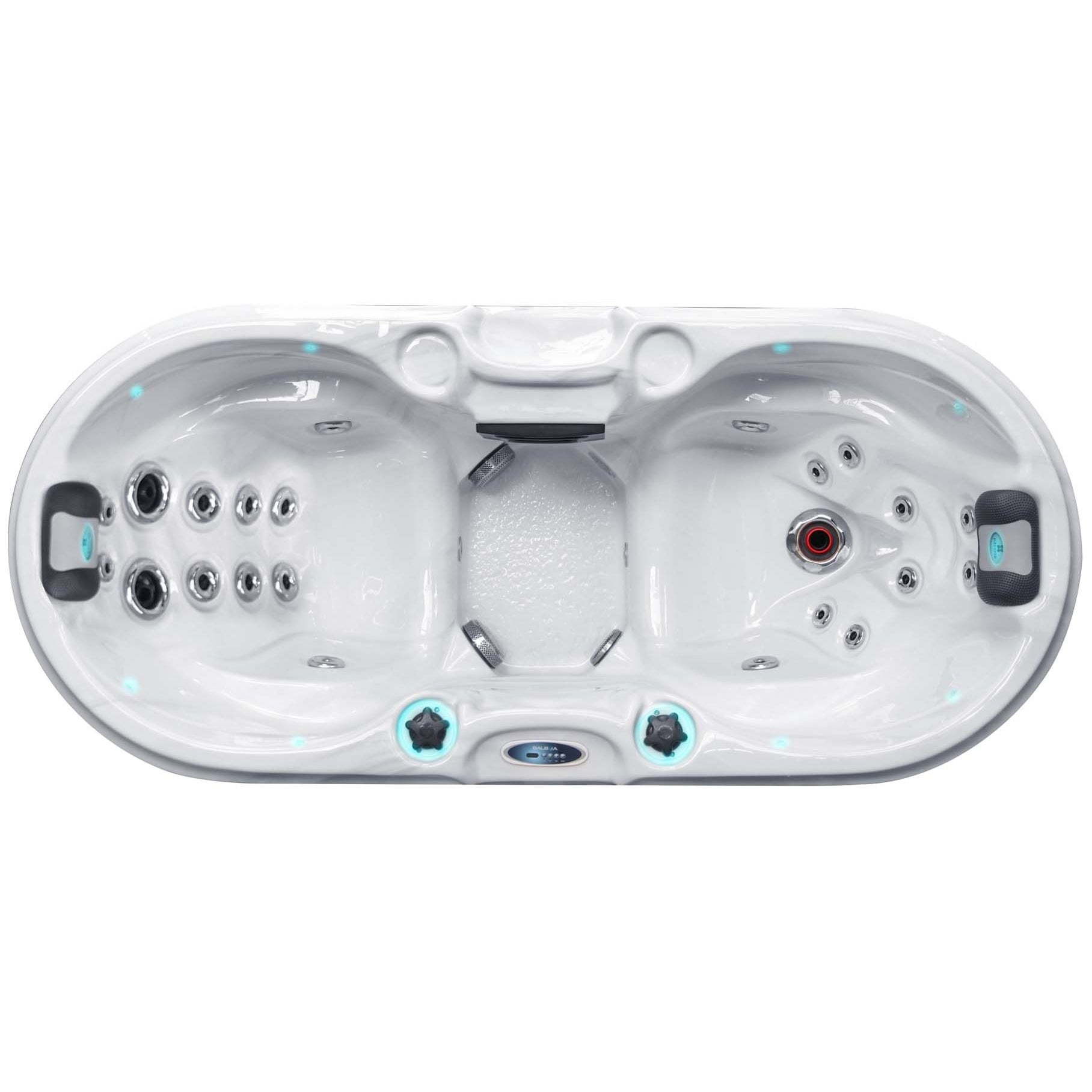 Bliss 225x100 см. двуместна хидромасажна вана с Aqua Rolling Massage, подлакътници и място за напитки - онлайн магазин KERANOVA