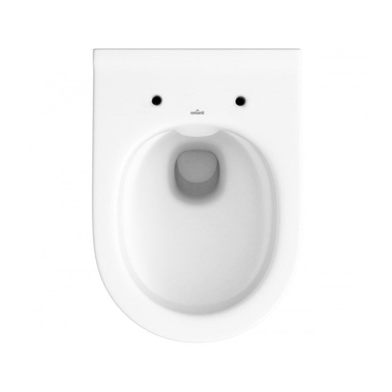 комплект CITY без ринг и GROHE с два бутона - конзолна тоалетна City без ринг, ултра тънка седалка, хром активатор, онлайн магазин KERANOVA