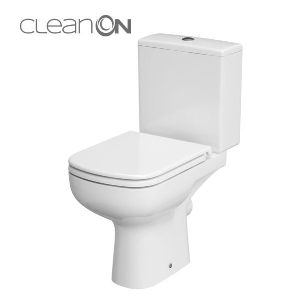 Моноблок без ръб Colour Clean ON Cersanit снежнобял моноблок с технология Clean ON, антибактериален Duroplast капак, луксозна седалка