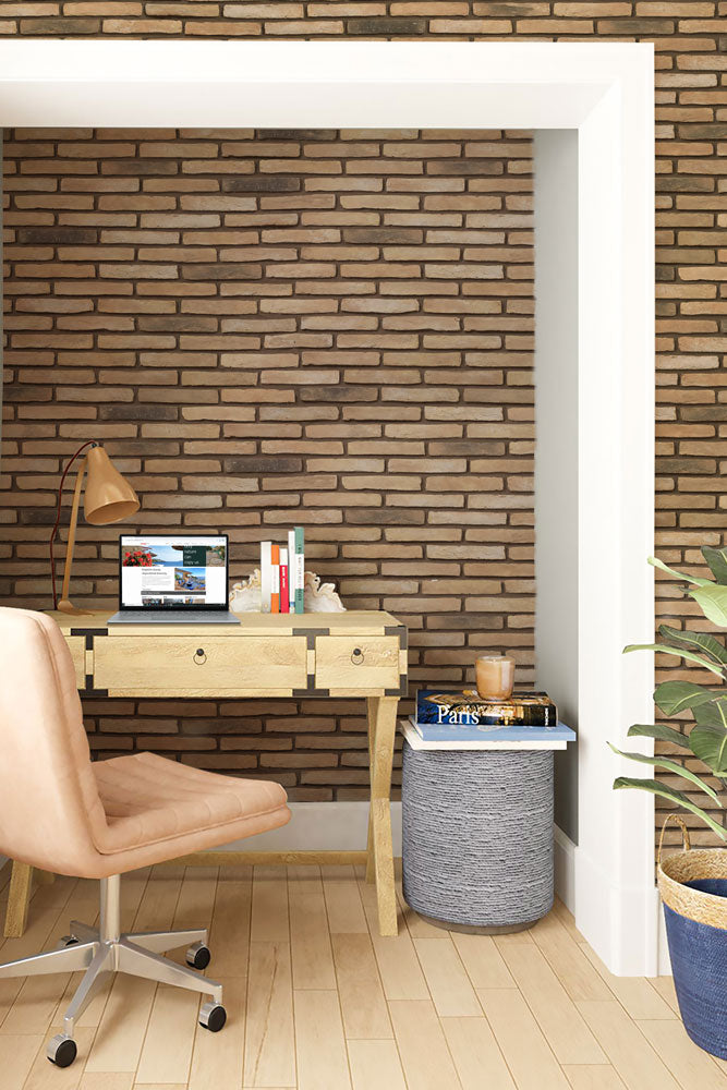 Colonial Brick - 5 цвята декоративни изкуствени тухли за облицовка на стена в работен кът от онлайн магазин за обзавеждане KERANOVA