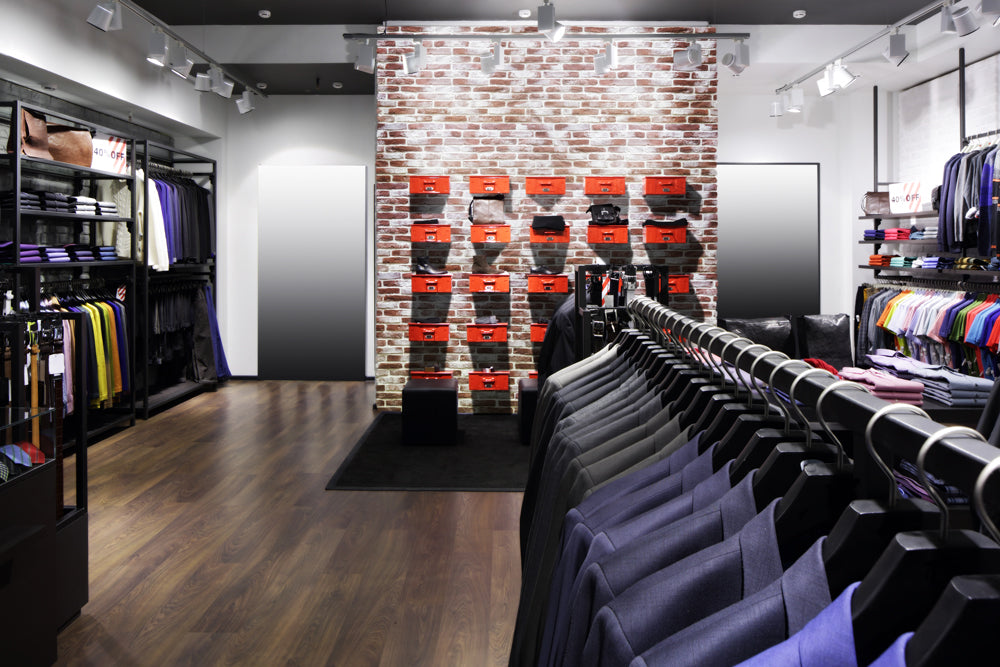 Colonial Brick - 5 цвята изкуствени тухли за облицовка в модерен магазин за облекло, онлайн магазин за обзавеждане за бани KERANOVA