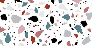 Crystal ефект на плочка crystal decore mosaico 30x60 в онлайн магазин KERANOVA — бял фон с цветни мраморни гранули