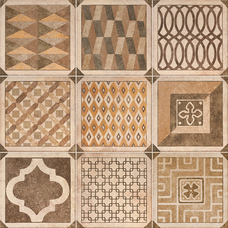 Decor Venato PAV 20x20 кафяви декоративни плочки монохромен ретро мотив онлайн магазин за обзавеждане за бани KERANOVA