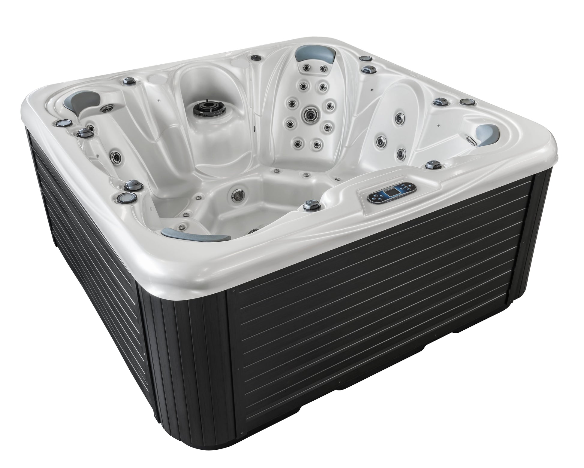 Design HC 6 220x220 см. джакузи с луксозен бял интериор и черен корпус – онлайн магазин за обзавеждане за бани KERANOVA