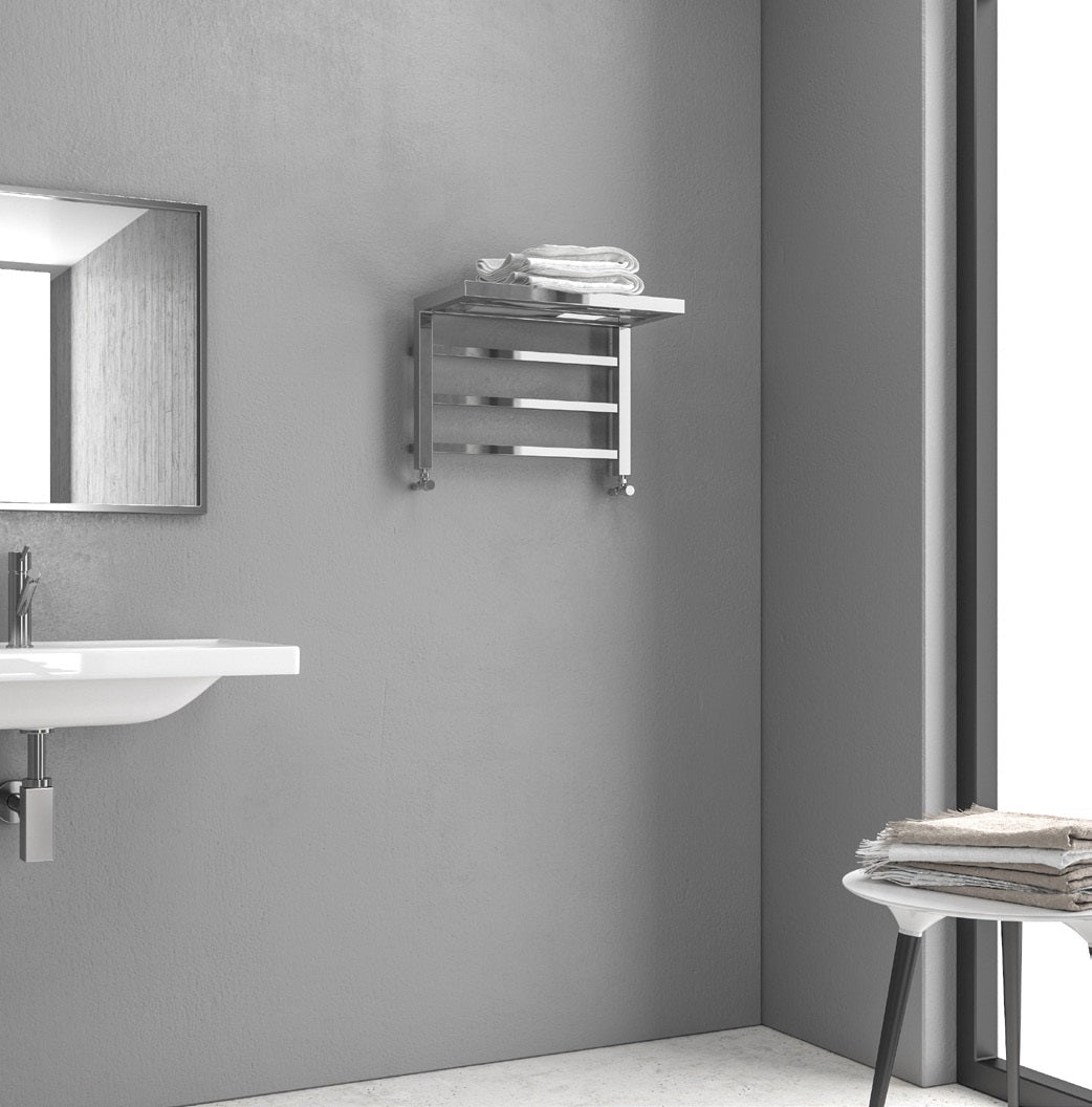 Хромирана лира Design 1 50х35 см. от стомана за баня, 6 тръби, мощност 179W, онлайн магазин за обзавеждане KERANOVA