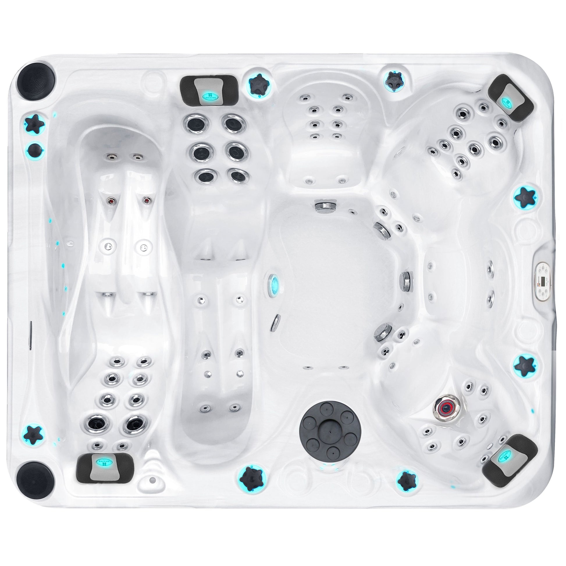 Desire 274x228 см. бял SPA джакузи с 4 седящи места и 2 лежанки, капацитет 1660 л - онлайн магазин за обзавеждане за бани KERANOVA