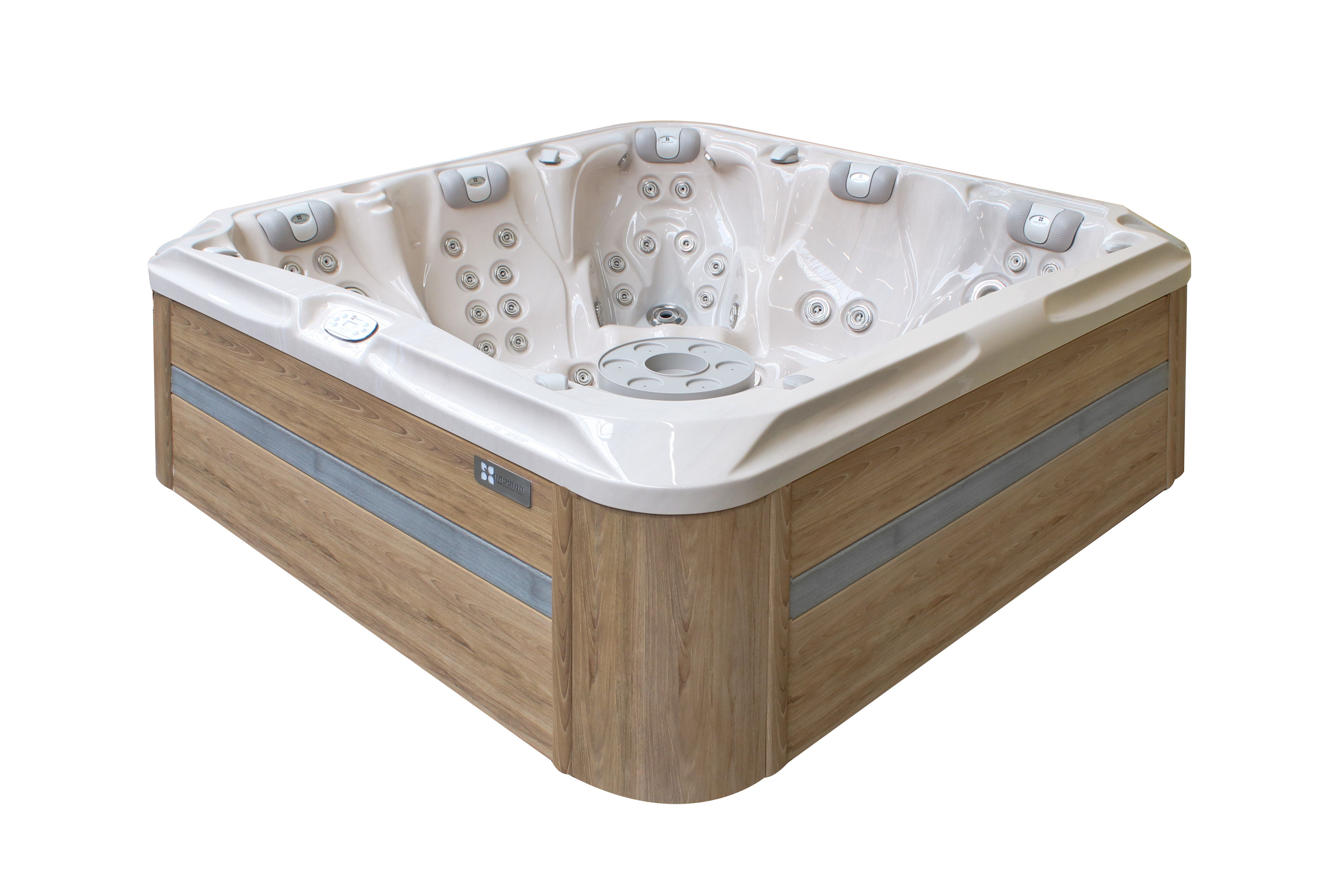 Devotion 230x230 см. 5-местно джакузи със 2 лежанки и 3 полу-лежащи места, екстри Bio Lock, Hybrid Heating, Aqua Rolling Massage - KERANOVA