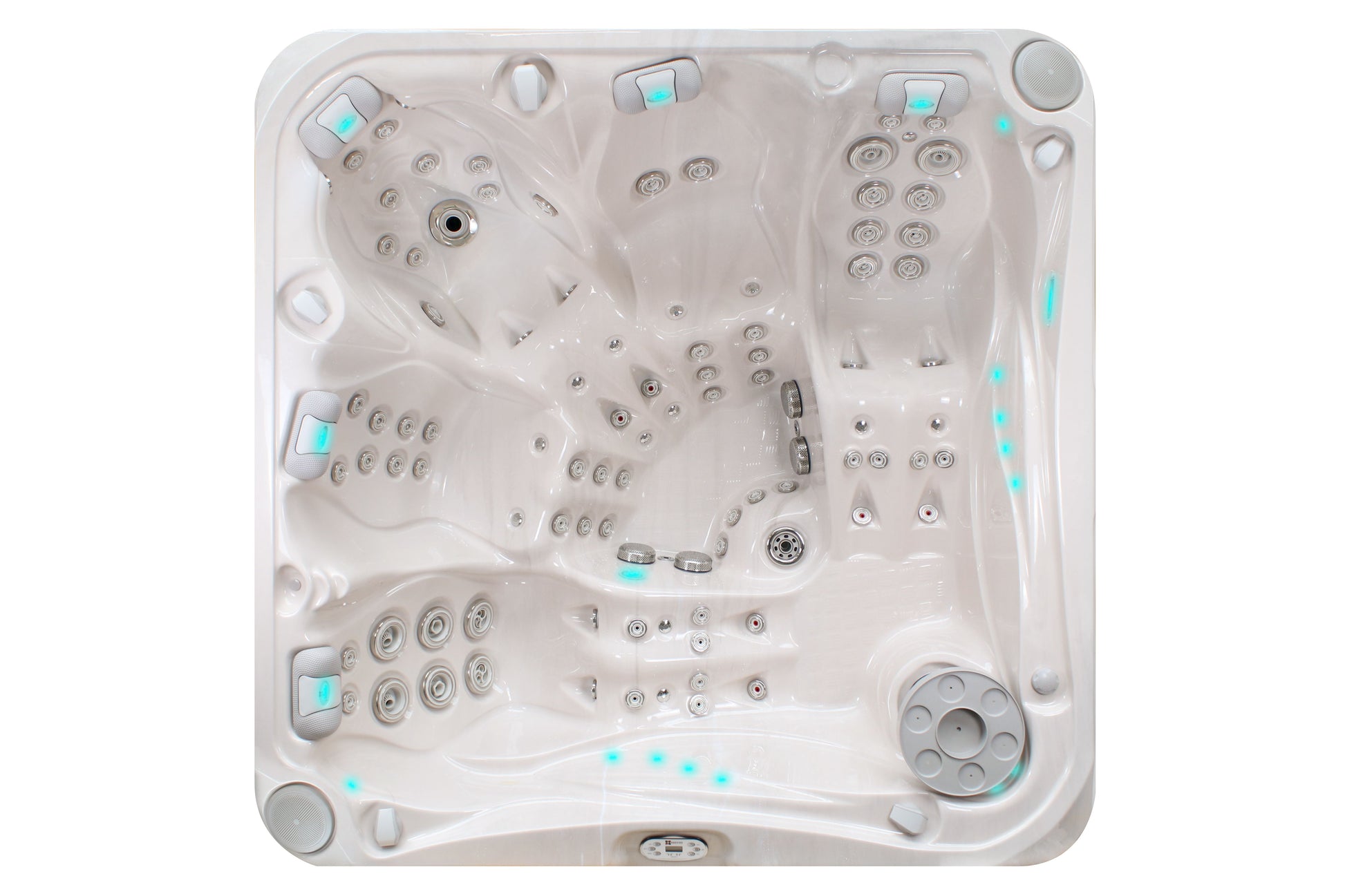 Devotion 230x230 см. бял 5-местен джакузи с 2 лежанки, Bio Lock, Hybrid Heating и Aqua Rolling Massage - онлайн магазин KERANOVA