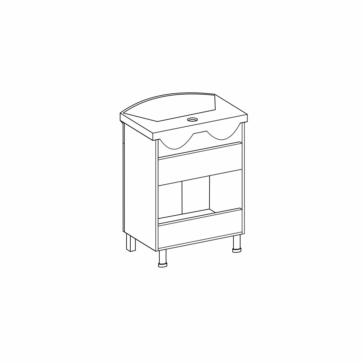 Шкаф с мивка Дея 70 см. бял долен шкаф PVC с мивка Larisa 70, две врати, плавно затваряне – KERANOVA онлайн магазин