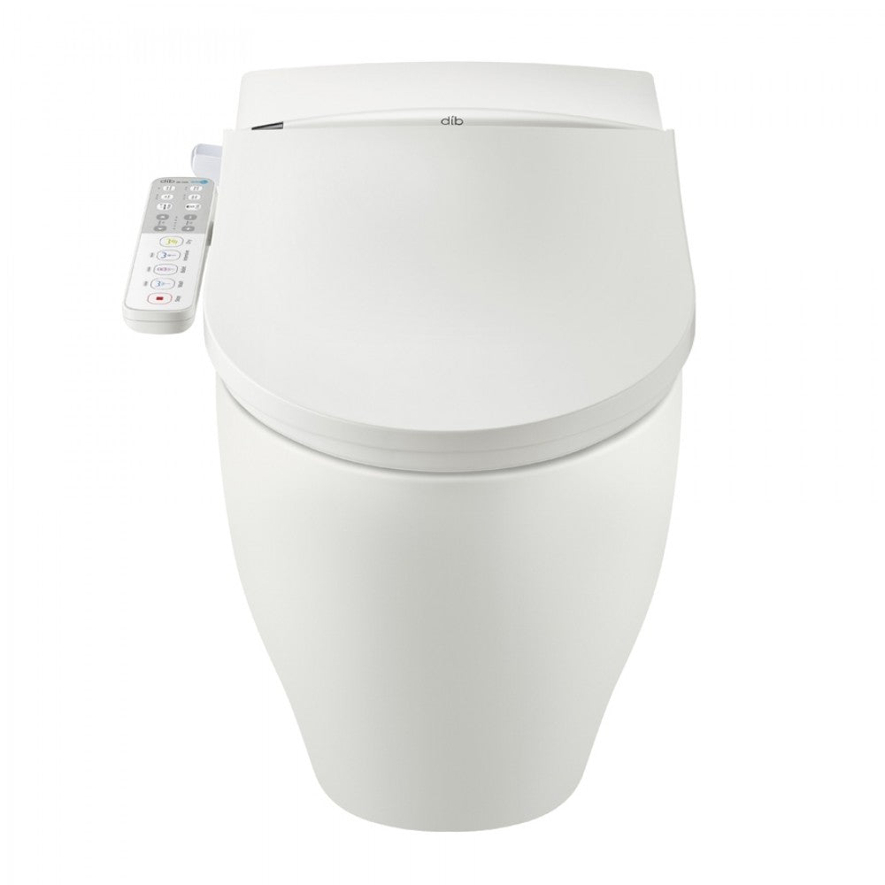 Електронно биде Daewon DIB C450 - бяло мултифункционално биде с дистанционно, самопочистваща се пръскалка и режими биде, масаж, аерирана и щадяща струя - KERANOVA
