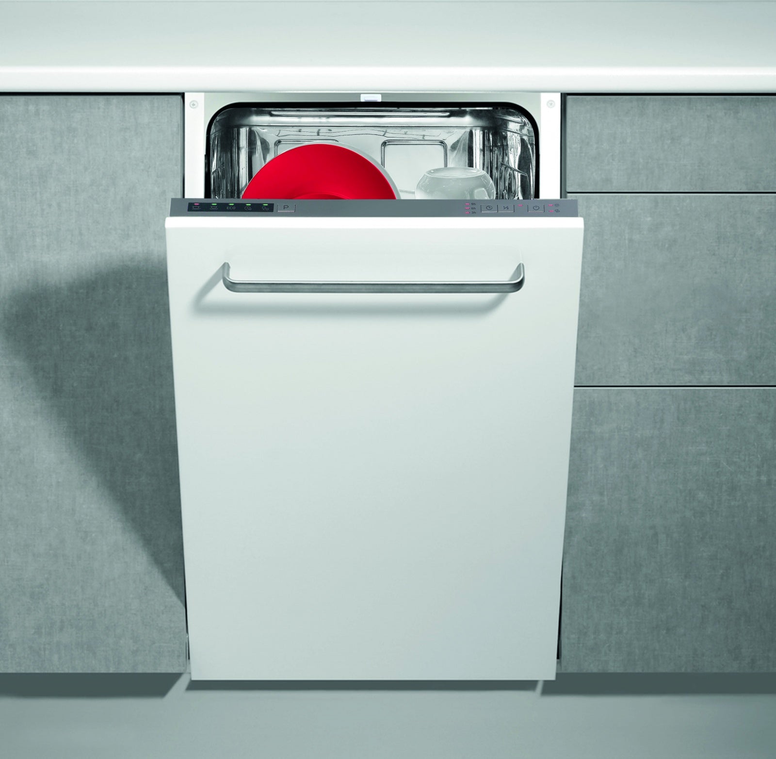 Съдомиялна машина за вграждане 45 см, капацитет 9 комплекта, електронно управление, ECO и 30 мин програми - KERANOVA онлайн магазин