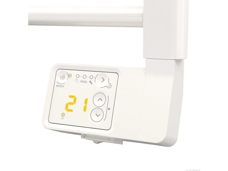 Електрическа лира Crystal E-AGATE WHITE 50x80 и 50x120 см. бял дигитален панел с термостат и бутони - онлайн магазин KERANOVA