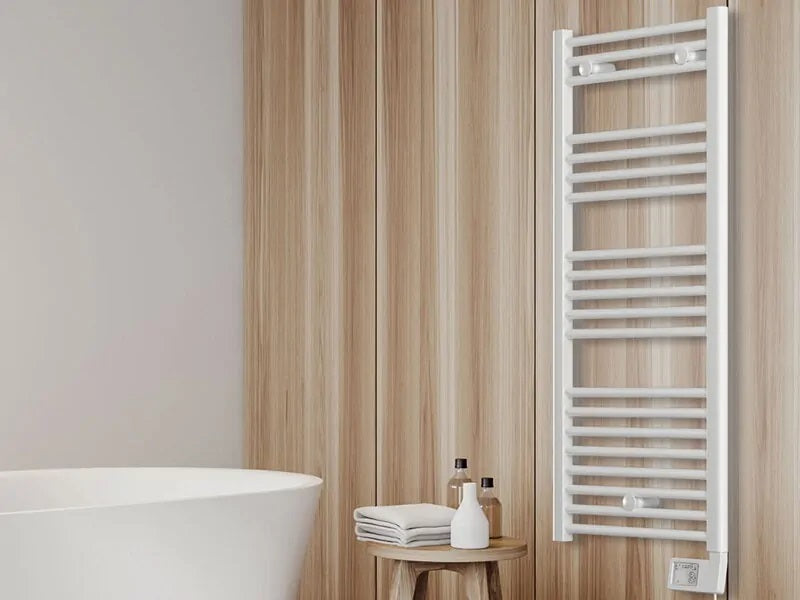 Електрическа лира Crystal E-AGATE WHITE 50x80 и 50x120 см. в бяло, електронен термостат, дигитално управление – KERANOVA