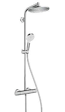 HANSGROHE Душ система Crometta S 240 хром душ колона с термостат, въртяща се душ пита 240 и ръчен душ Crometta Vario – KERANOVA