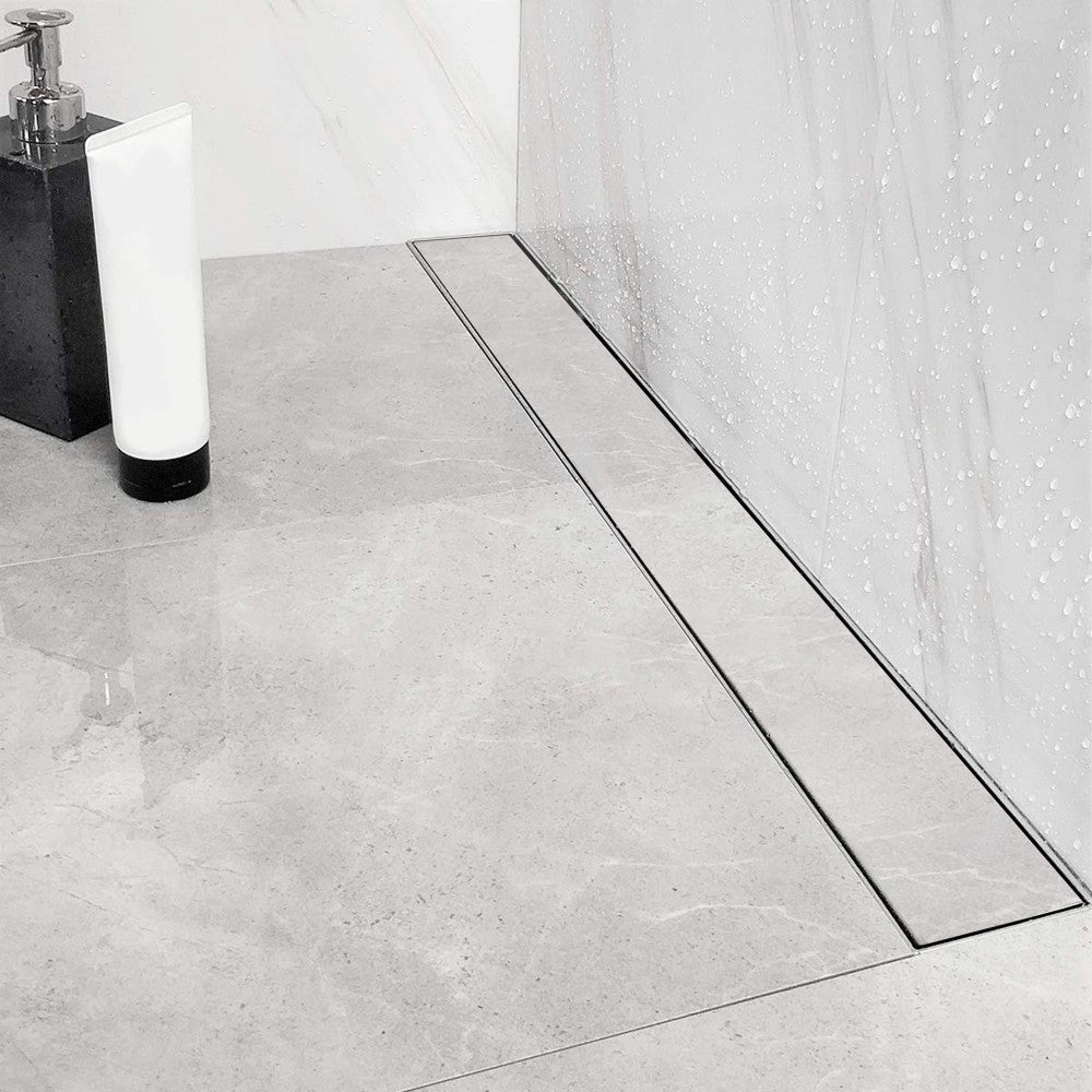 Neox Pro за плочка или плътна решетка 50,60,70,80,90 и 100 см. линеен сифон Rea Neox Pro Nickel Brush за баня, онлайн магазин KERANOVA