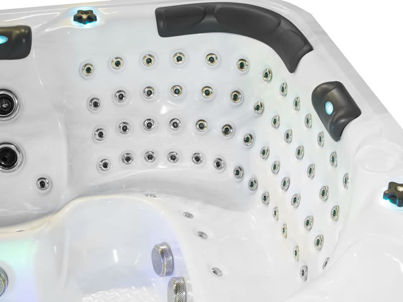 Ecstatic wave 305x228 см. бял луксозен седемместен SPA басейн с множество хидромасажни дюзи и ергономични облегалки - KERANOVA