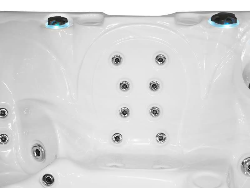 Ecstatic wave 305x228 см. бял луксозен седемместен СПА басейн с терапевтични джетове и левитиращо легло - KERANOVA