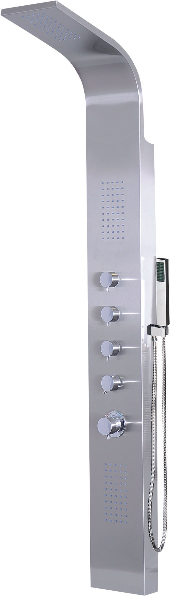 Хидромасажен душ панел 9901 от неръждаема стомана AISI 304, височина 165 см, 3 сета хидромасажни дюзи, онлайн магазин KERANOVA