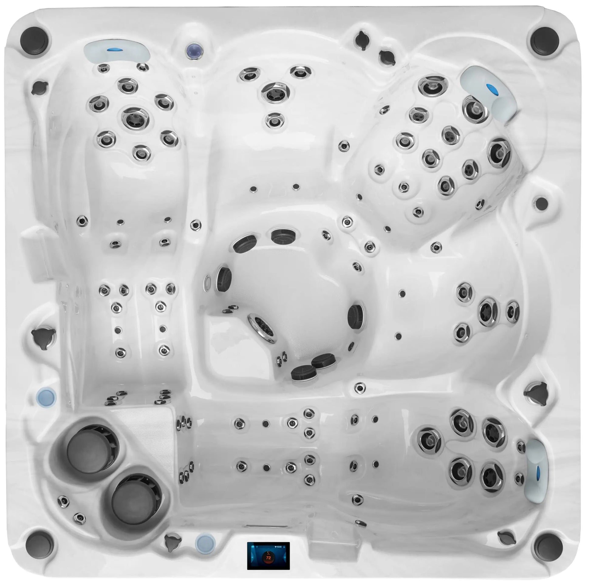 Eternal 230x230 см. луксозно 5-местно джакузи с Balboa електроника, каскада, озонатор и термо покривало - KERANOVA онлайн магазин