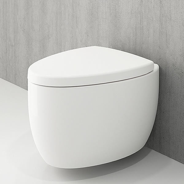 Конзолна тоалетна Etna - Bocchi бял гланц, плавно падащ капак, скрит монтаж, дизайн за онлайн магазин KERANOVA