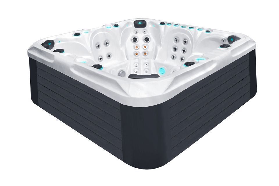 Excite 224x224 см. просторен SPA джакузи за до 7 човека с патентовани масажи Aqua Rolling, Therapy Wave и Intense Therapy - KERANOVA