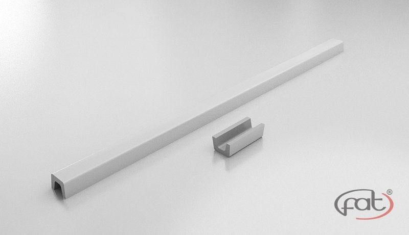 Праг за душ пространство - прав 80 до 180 см. от полимермрамор бял, ширина 7,8 см, височина 5,5 см — онлайн магазин KERANOVA