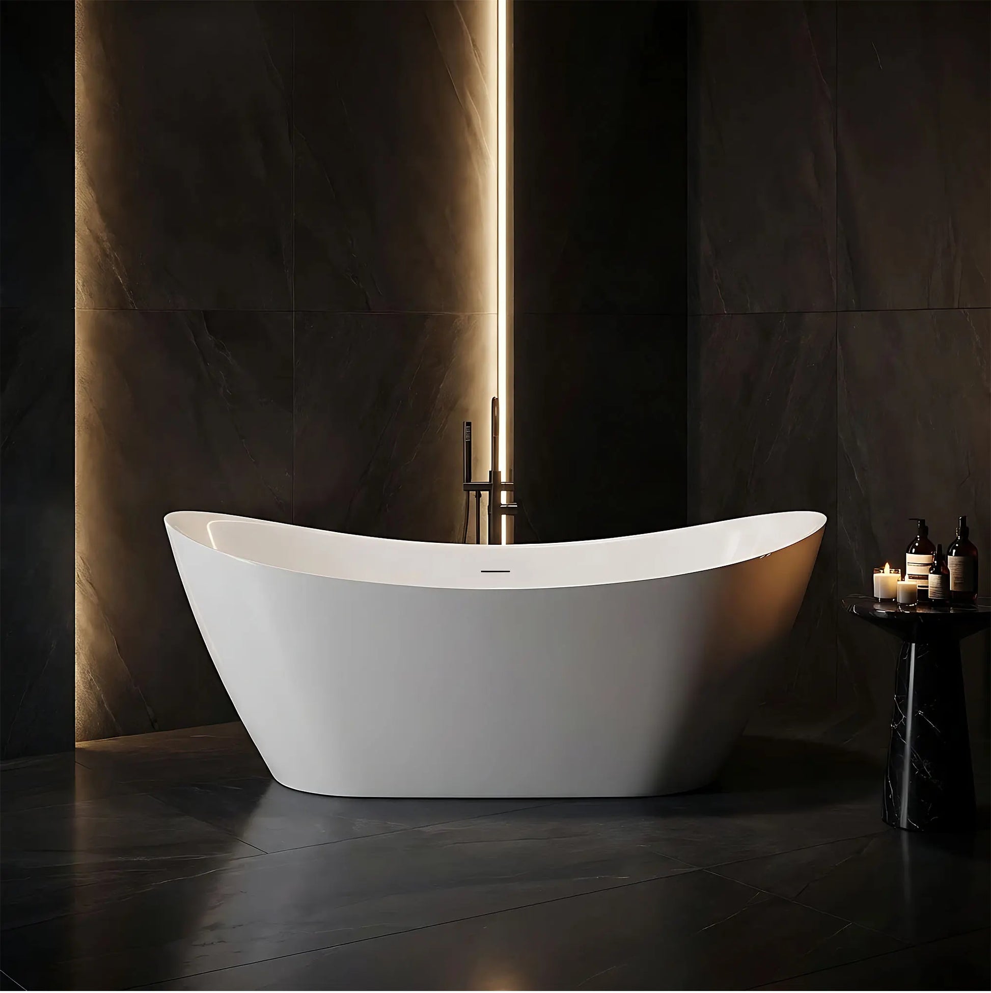 Свободностояща вана Ferrano Slim 152x73, 160x80, 170x80 и 180x80 см. модерна вана за луксозна баня, мивки за баня, душ кабини, смесители