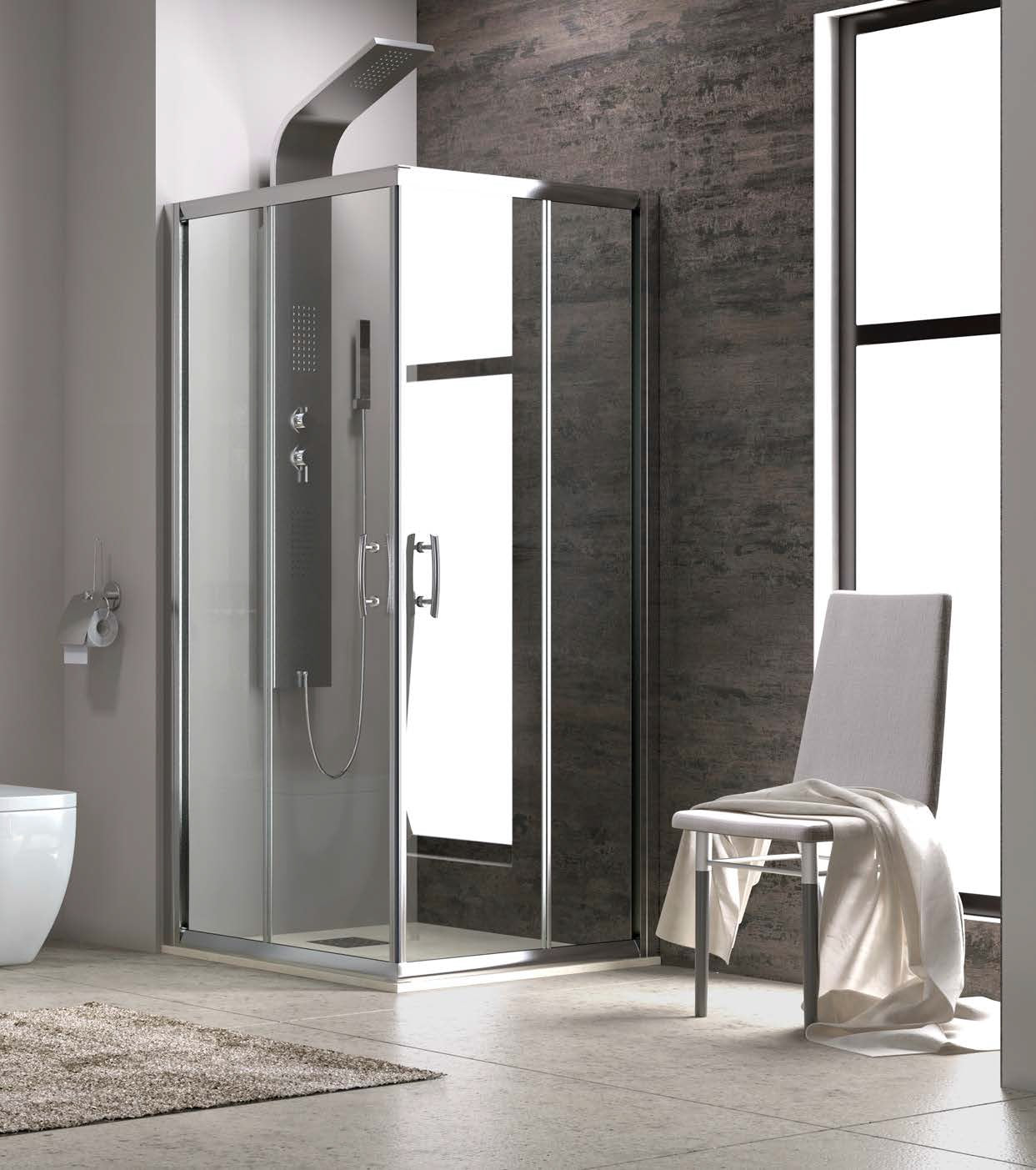 Flora 100 - 90x90 квадратна душ кабина 90x90 см, 6 мм закалено стъкло, анти-калк покритие, магнитен уплътнител, алуминиев профил - KERANOVA