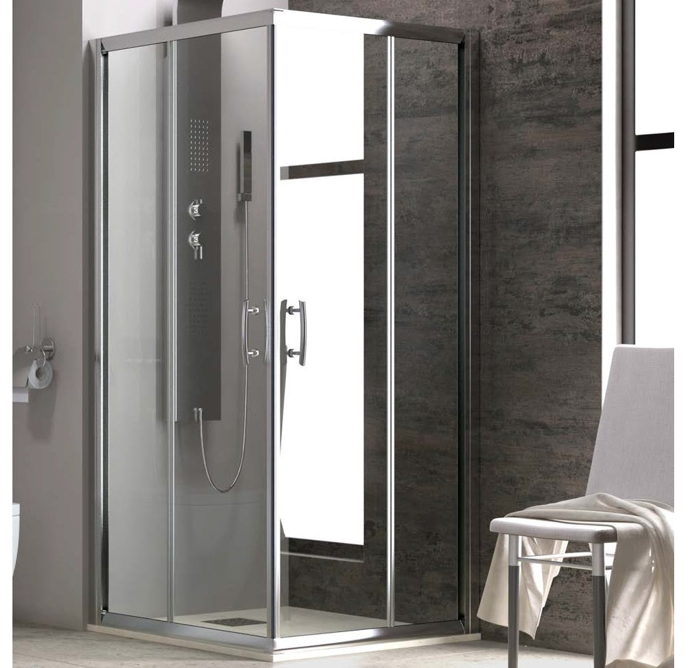 Flora 100 - 70х110 асиметрична душ кабина 70x110 см, 6 мм закалено стъкло, анти калк, магнитен уплътнител, алуминиев профил - KERANOVA