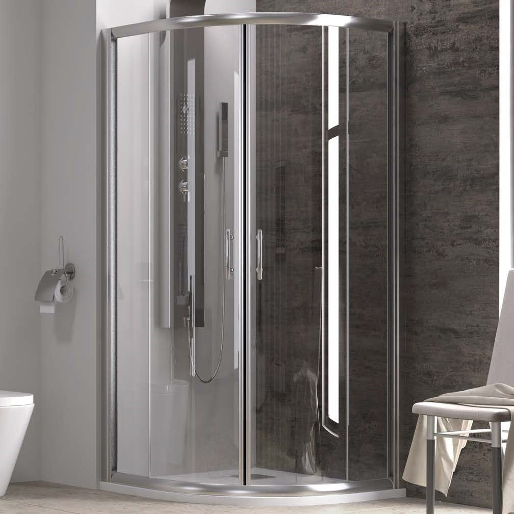 Flora 200 - 80х80 овална душ кабина 80x80 см с 6 мм закалено стъкло, антикалк покритие, магнитен уплътнител, алуминиев профил - KERANOVA