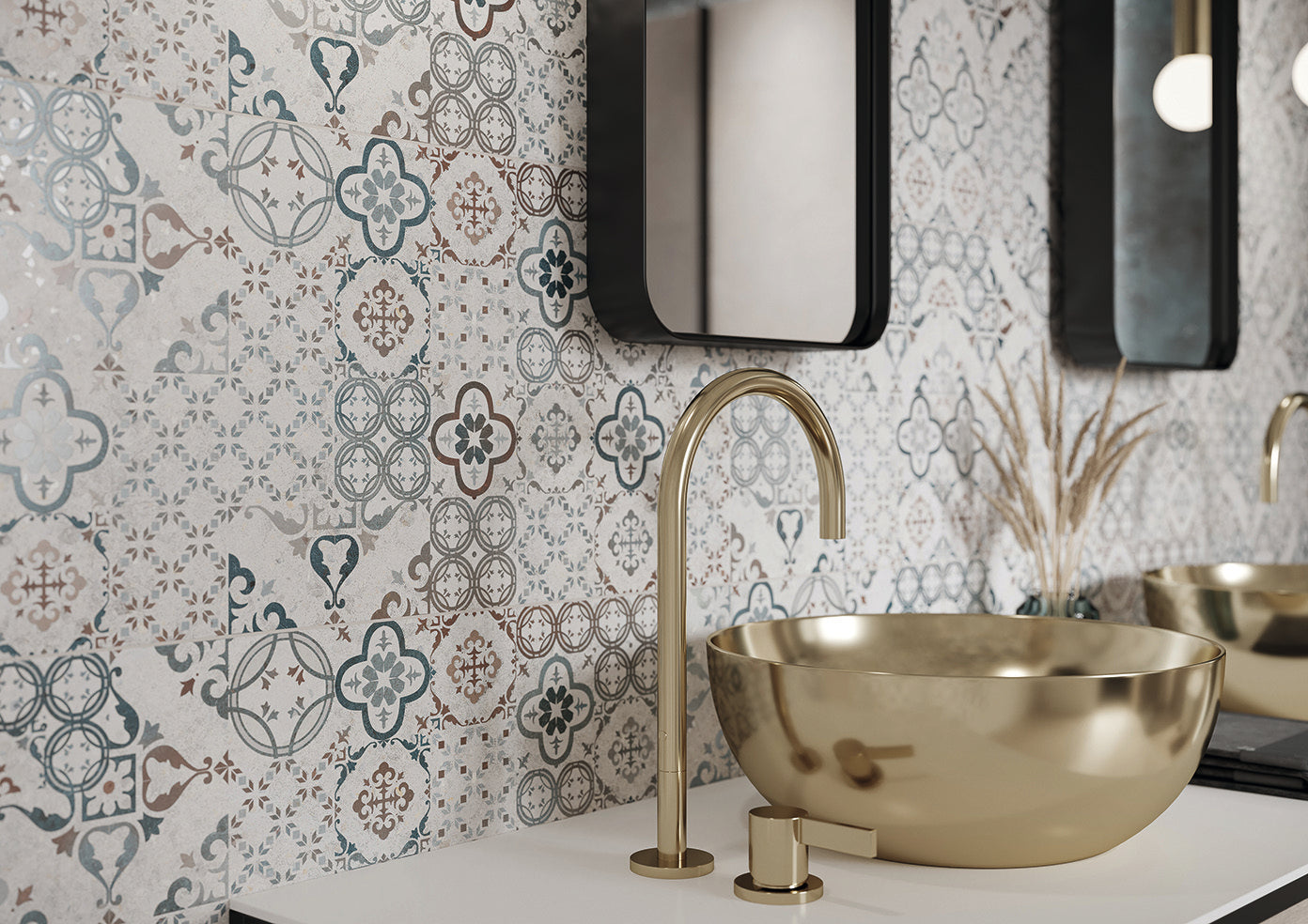 Galaxy 30x90 Paradyz матирани калибровани плочки за баня в онлайн магазин KERANOVA, дизайнерска мозайка и златна мийка