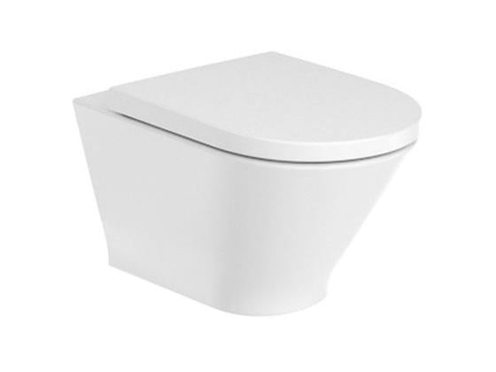 Alt Tag: Комплект Duplo + GAP Round Rimless - Roca бял стенен Rimless шкаф моноблок за вграждане, промо комплект KERANOVA