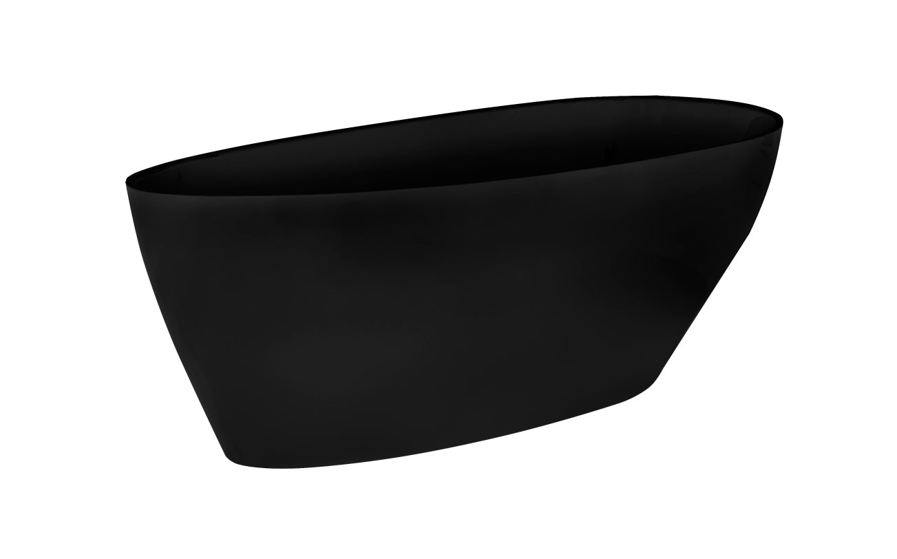 Alt Tag: Свободно стояща вана Goya Black 142x62 и 160x70 см. - черна DuraBe полимерна вана, модерен изчистен дизайн за онлайн магазин KERANOVA