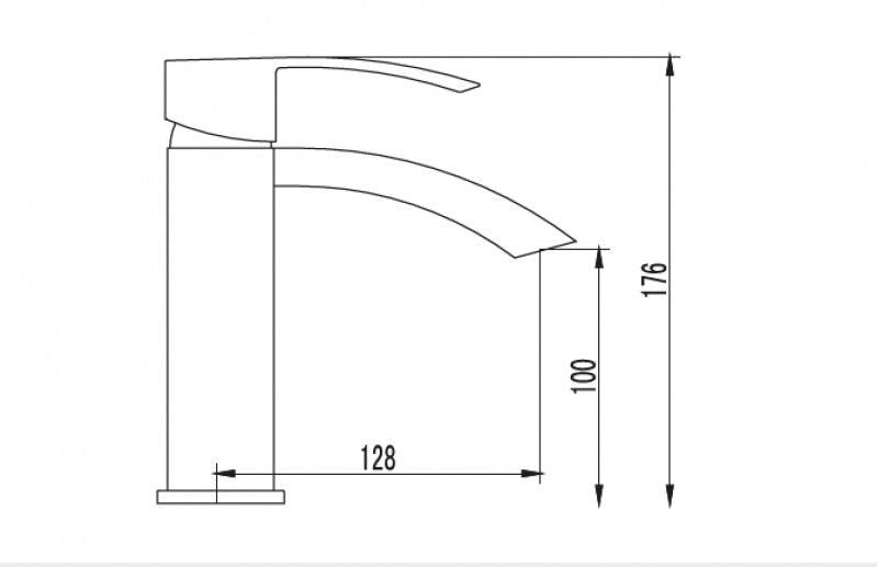 Смесител за мивка Ginko - стоящ италиански смесител от KERANOVA с размери 128x176 mm, 5 години гаранция