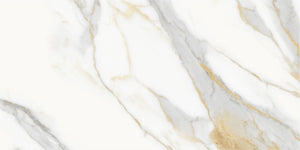 Golden Storm MAT 60x120 плочка с бял мрамор и златисти жилки за баня - онлайн магазин за обзавеждане KERANOVA