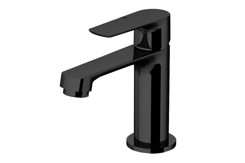 Смесител за мивка H20mix 3000 Black - стоящ черен смесител за баня, височина до чучура 85 мм, онлайн магазин KERANOVA