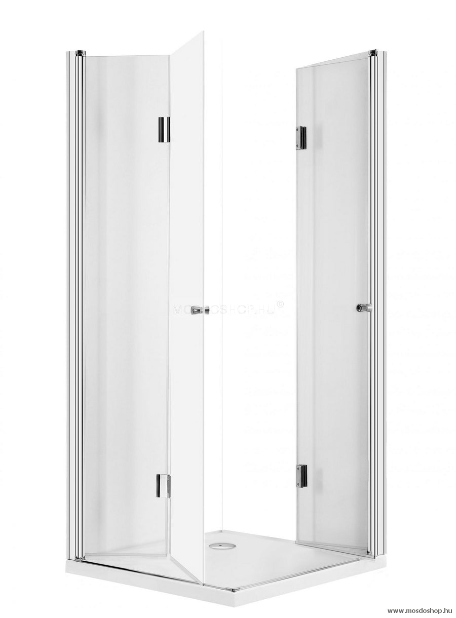 Кабина с две СГЪВАЕМИ врати 100х100 см. - Smartflex, модулна душ кабина с 6мм темперирано стъкло и хромирани профили за онлайн магазин KERANOVA