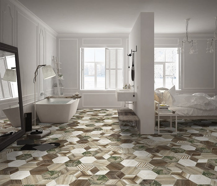 КОЛЕКЦИЯ HEXA AFRICA - ITT CERAMIC шестостенни гранитогресни плочки 23x27 см за баня, онлайн магазин за обзавеждане KERANOVA